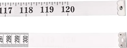 Miniatura 5 de uxcell Cinta métrica de tela para cuerpo 118.1 in 120 pulgadas métrica cinta métrica suave de doble cara para costura a medida blanca