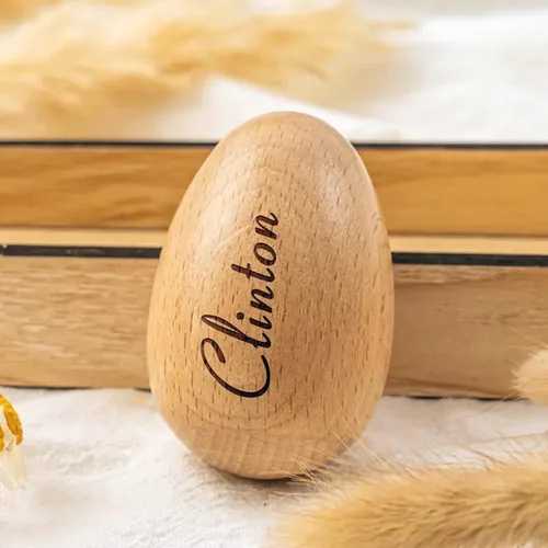 Miniatura 7 de Huevos de Pascua de madera personalizados con nombre para niños, rellenos de cesta grabados personalizados, regalos de Pascua cristianos para niños