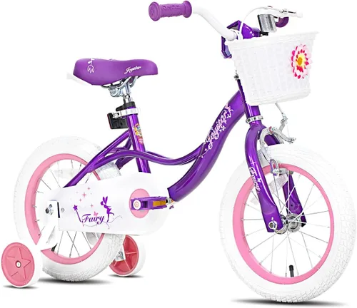 Miniatura 9 de JOYSTAR Fairy Girls Bike for Toddlers and Kids Ages 2-8 Years Old, 12 14 16 18 Inch Kids Bike with Training Wheels, Handbrake and Basket, Toddler