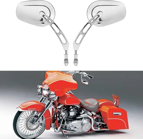 Miniatura 11 de DREAMIZER Sportster Espejos compatibles con Harley Road King Street Electra Glide Dyna Softail Road Glide Retrovisor de motocicleta 1982-2026 (negro)