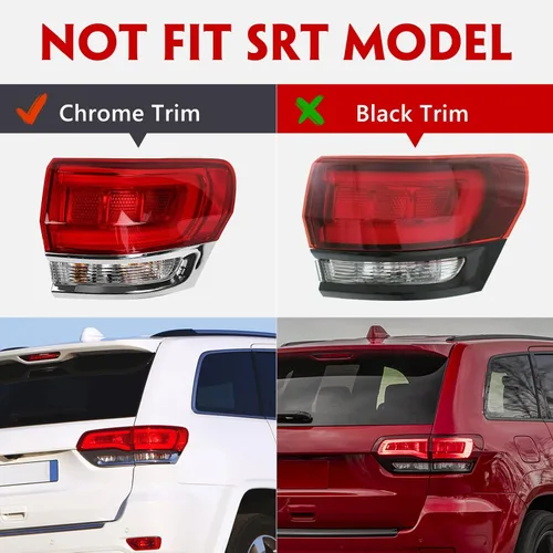 Miniatura 2 de Huray Luz trasera exterior derecha para Jeep Grand Cherokee 2014-2021, montaje de lámpara trasera lateral del pasajero, accesorio de repuesto RH