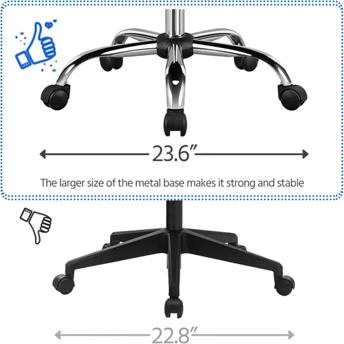 Miniatura 5 de Yaheetech Silla de oficina Exectuive de 2 piezas, altura ajustable, giratoria, de piel sintética, silla de escritorio para el hogar con brazos