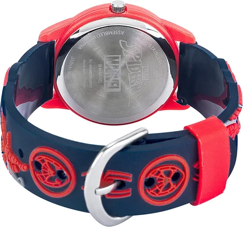 Miniatura 2 de Marvel Spider-Man - Reloj analógico de cuarzo con correa 3D para niños, Negro -, Reloj de cuarzo
