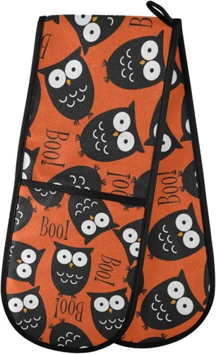 Miniatura 46 de ZZXXB Spring Bird - Guantes de cocina dobles con diseño floral de mariposa, resistentes al calor, antideslizantes, extra largos de 7 x 35 pulgadas