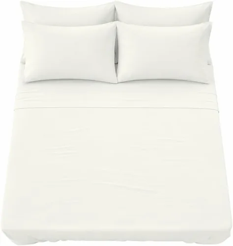 Miniatura 15 de Shreem Linen Juego de sábanas tamaño individual de 6 piezas, sábanas 100% algodón egipcio, ropa de cama de lujo de hotel, bolsillo profundo de 18