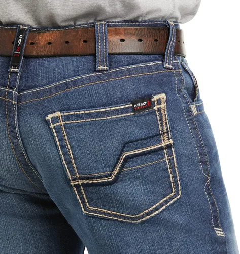 Miniatura 5 de Ariat FR M5 Slim DuraStretch - Jeans apilables de pierna recta, mezclilla para hombre, Azul