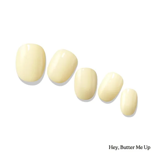 Miniatura 9 de Heyhae Tiras de uñas de gel semicuradas, no necesita lámpara LED, sólidas, amarillas, fáciles de aplicar y quitar, calidad de salón Incluye 28