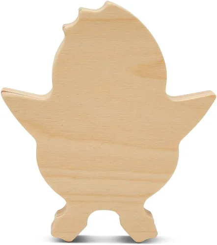 Miniatura 13 de Woodpeckers - Conejo de madera grueso de 4 pulgadas, paquete de 3 recortes de conejo de madera sin terminar para manualidades, decoración de bandeja