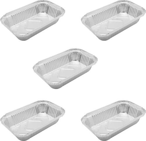 Miniatura 12 de Othmro Recipientes de alimentos de papel de aluminio de 3.2 x 1.5 pulgadas (DiaxH), bandejas desechables para llevar, 100 sartenes redondas de papel