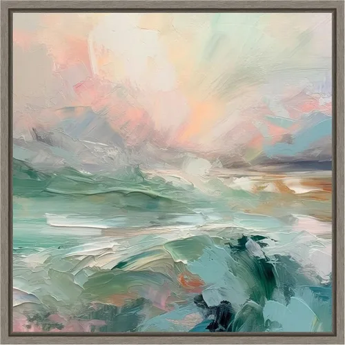 Miniatura 12 de Amanti Art Irena Orlov - Lienzo enmarcado para pared, 16 x 16 pulgadas, diseño de mañana rosa V, lienzo enmarcado para pared, obras de arte