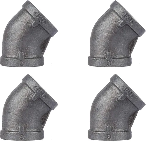 Miniatura 16 de PIPE DECOR - Brida de piso cuadrada de 1 pulgada, paquete de 4 unidades, hierro maleable, compatible con tubos de plomería de acero negro de un