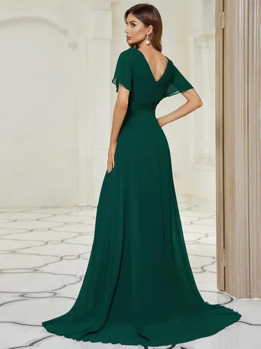 Miniatura 2 de Ever-Pretty - Vestido largo de noche con escote en V y manga corta para mujer, modelo 09890