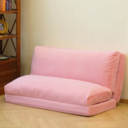 Miniatura 11 de N&V Sofá cama plegable tipo bolsa de frijoles, sofá cama plegable con relleno de espuma, incluye funda extraíble y lavable a máquina, suave forro