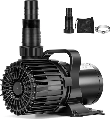 Miniatura 8 de VIVOHOME Bomba de agua sumergible de 175W 3000GPH con boquilla ajustable sin costuras de 180° y bolsa de barrera para estanque de peces koi
