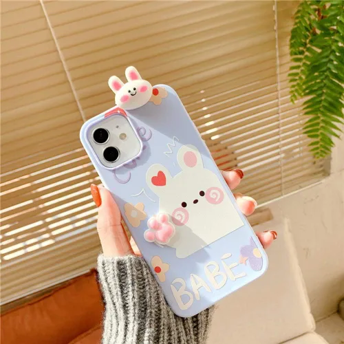 Miniatura 2 de Bonita funda de dibujos animados compatible con Samsung Galaxy S20 FE, funda protectora de goma de silicona suave con personaje de muñeca de Conejo