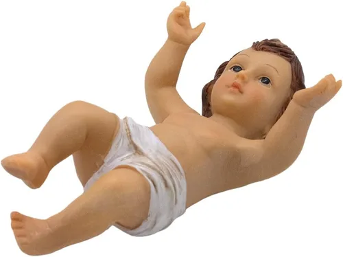 Miniatura 3 de Figura de Natividad del Niño Jesús Niño Cristo Pintado Agregar al Pesebre o Escena del Belén Excelente Decoración Cristiana para el Hogar
