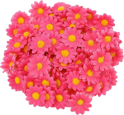 Miniatura 22 de 100 cabezas de girasol de seda de 1.969 in, 2 pulgadas, decoración de boda, corona de regalo, álbum de recortes, manualidades, fiesta, festival