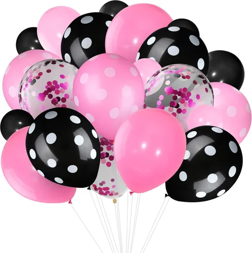 75 Piezas Globos de Color Ratón Globos de Confeti de Lunares de Látex Guirnalda de Fiesta para Halloween Baby Shower Boda Decoraciones de Fiesta de