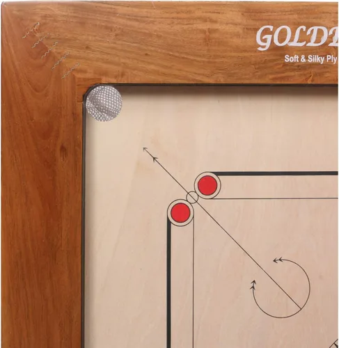 Miniatura 4 de KD Golden Carrom - Juego de mesa antiguo para interiores aprobado por la Federación Carrom de India y la Asociación Maharashtra Carrom