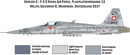 Miniatura 5 de Italeri IT1420 1: 72 F-5E Fuerza Aérea Suiza