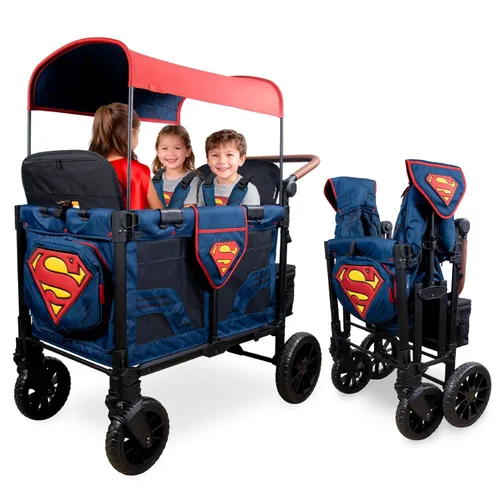 Miniatura 12 de WONDERFOLD W4 Luxe Pro Cochecito tipo vagón (4 plazas) - Cochecito tipo vagón plegable con asientos que cuentan con arneses de seguridad de 5 puntos