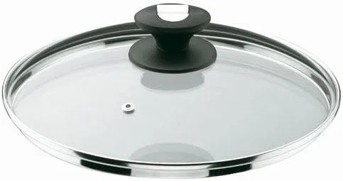 Lacor -71914-TAPA DE CRISTAL con Orificio VAPOR 14 CM