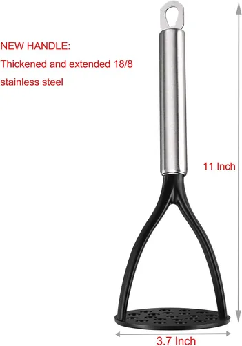Miniatura 2 de TENTA KITCHEN Good Grips - Trituradora de patatas sólidas de nailon para utensilios de cocina antiadherentes con mango de acero inoxidable