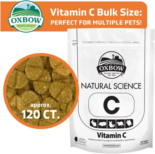 Miniatura 3 de Oxbow Animal Health Suplemento de Vitamina C Natural Science, Vitamina C para Cobaya, Hecho con Heno Timothy de Oxbow, Suplementos para Mascotas