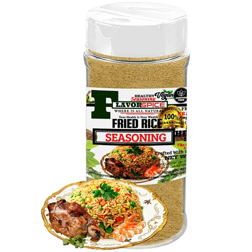 Condimento de arroz frito elaborado con hierbas y especias 100% naturales sin artificiales ni conservantes, sin sal, sin azúcar, sin MSG, gluten,