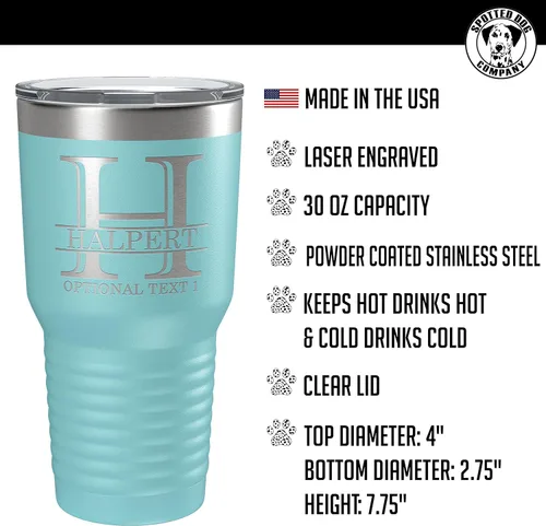 Miniatura 2 de Vaso personalizado de 30 onzas (17 colores) con recubrimiento en polvo, aislado, de acero inoxidable con tapa, grabado personalizado, idea de regalo