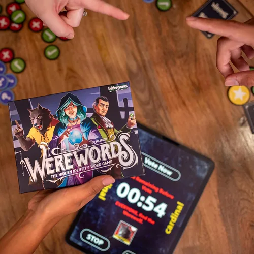 Miniatura 6 de Bezier Games Werewords Juego familiar rápido de adivinanzas de palabras de 5 minutos y deducción social Roles ocultos y votación 4-10 jugadores