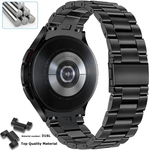 Miniatura 2 de OTOPO No Gap - Correa de metal compatible con Galaxy Watch 6 Classic de 1.850 in 1.693 in, Watch 6 5 4 Band 1.575 in 1.732 in, Watch 5 Pro, Watch 4