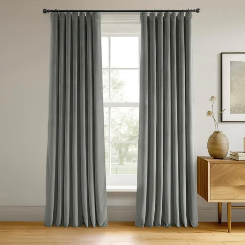 Miniatura 36 de HPD Half Price Drapes Cortinas Opacas Térmicas de Terciopelo Signature para Sala de Estar de 63 Pulgadas de Largo (1 Panel) con Bolsillo para Barra