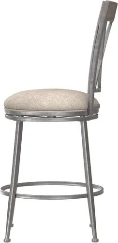 Miniatura 13 de Hillsdale Stewart Taburete giratorio para interiores y exteriores, peltre envejecido