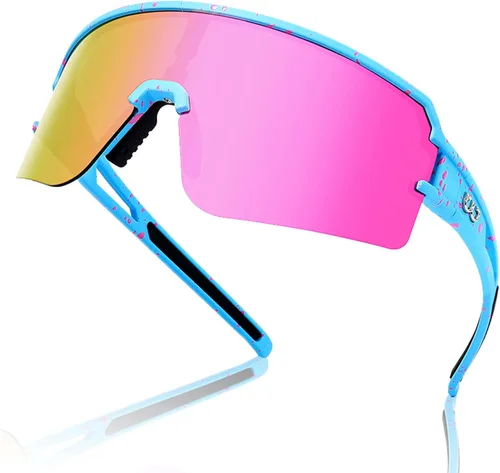 Miniatura 9 de Gafas de sol deportivas polarizadas UV400 para hombres y mujeres, gafas de ciclismo resistentes al viento para conducción, carrera, golf, lentes
