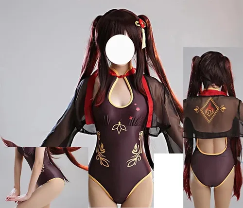 Miniatura 4 de Genshin Impact - Traje de baño para mujer, traje de baño Hutao Lisa