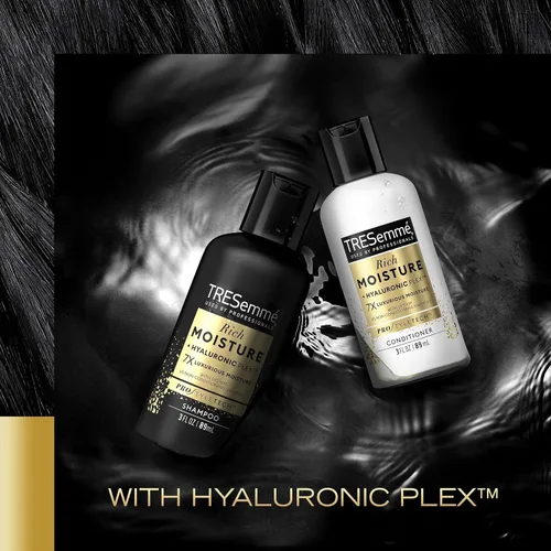 Miniatura 4 de TRESemmé Acondicionador rico en humedad, ceramida + ácido hialurónico, acondicionador de tamaño de viaje para cabello dañado, acondicionador
