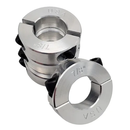 Miniatura 28 de Diámetro de orificio de 0.50 pulgadas - Abrazadera del collar de eje de dos piezas - Aluminio 2024 (paquete de 4)