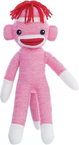 Miniatura 7 de Adorable mono calcetín de 8 pulgadas, el original juguete de peluche tradicional tejido a mano, regalo para niños, bebés, adolescentes, niñas