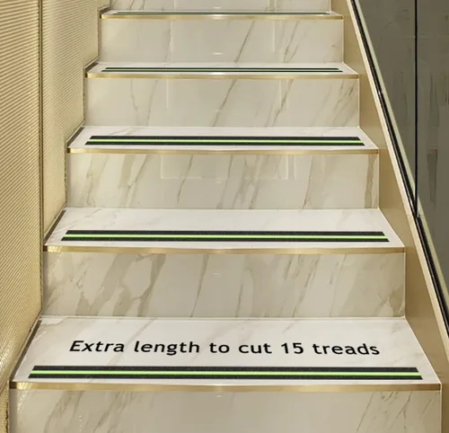 Miniatura 5 de Chesk Cinta de agarre para escaleras – Cinta de agarre negra que brilla en la oscuridad de 2 pulgadas x 30 pies – Peldaños de escalera adhesiva