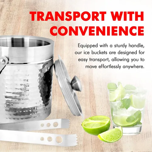 Miniatura 3 de Chef Craft Cubo de hielo de acero inoxidable de doble pared