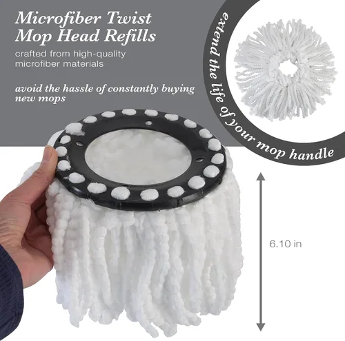 Miniatura 2 de Simplify Repuesto de cabezal de trapeador de microfibra Lavable a máquina Suave en el suelo (paquete de 2)