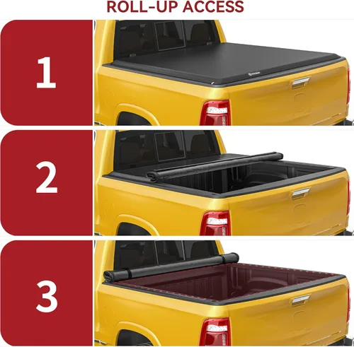 Miniatura 4 de YITAMOTOR - Funda suave enrollable para tonneau de camioneta de 6.2 pies, compatible con GMC Canyon y Chevy Colorado 2015 al 2022
