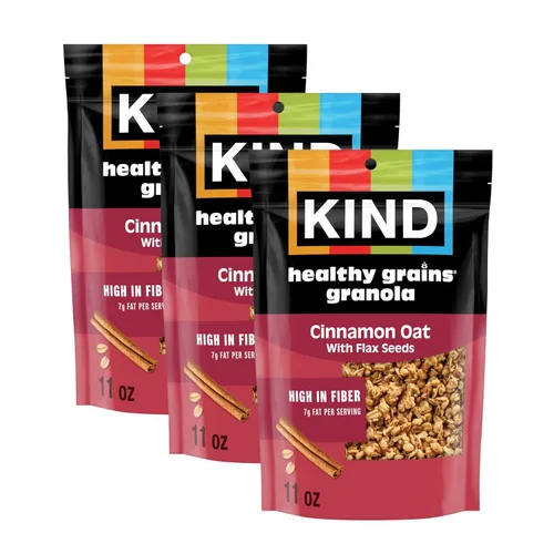Miniatura 24 de Kind Granos saludables de granola, avena y miel con coco tostado, sin gluten, mezcla de aperitivos saludables, 0.18 onzas de proteína, 11 onzas, 3
