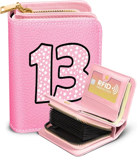 Miniatura 11 de Bistup Cartera para tarjetas de crédito para mujer, de cuero, para mujeres, adolescentes, niñas, tarjeteros, monedero de acordeón, pequeño, mediano