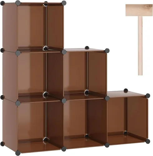Miniatura 14 de C&Ahome - Organizador de clóset de almacenamiento para que lo montes tú mismo, Plástico, Negro