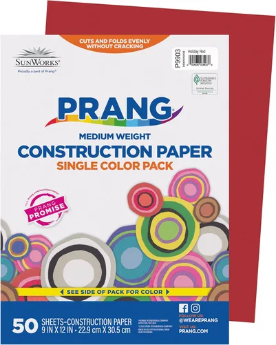 Miniatura 10 de Prang (anteriormente SunWorks) Papel de construcción, naranja, 9 x 12 pulgadas, 50 hojas 2-Naranja