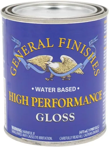 Miniatura 5 de General Finishes Capa superior a base de agua de alto rendimiento, 1 cuarto de galón, plano