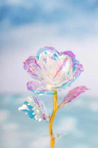 Miniatura 8 de Rosa de oro de 24 quilates/flor artificial colorida con soporte de rosa/rosa eterna caja de regalo de lujo para Navidad/cumpleaños/día del mes