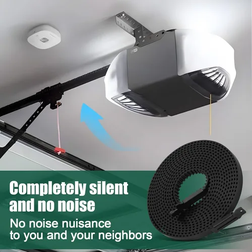 Miniatura 8 de Correa mejorada 41A5250 para abrepuertas de garaje - 237" de longitud para puertas de 7 pies de alto - Compatible con Sentex, WhisperDrive y Negro